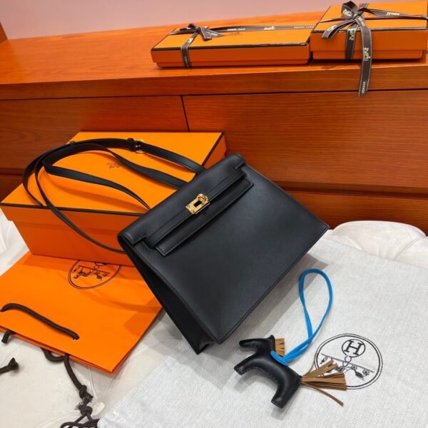 CK89 Noir Kelly Danse Swift Leather GHW Hardware All Handmade
