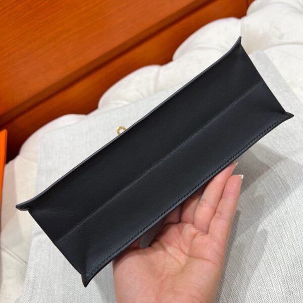 CK89 Black Kelly Danse 22CM Swift Leather PHW Hardware All Handmade