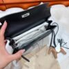 CK89 Black Kelly Danse 22CM Swift Leather PHW Hardware All Handmade