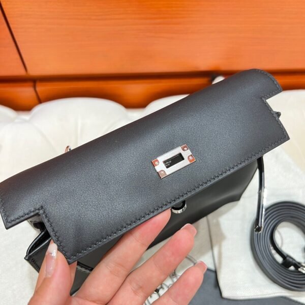 CK89 Black Kelly Danse 22CM Swift Leather PHW Hardware All Handmade