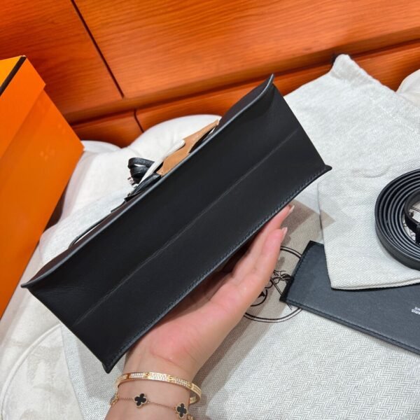 CK89 Black Kelly Danse 22CM Swift Leather PHW Hardware All Handmade