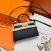 CK89 Black Mini Kelly 19CM Bag Epsom Leather Gold Hardware Dubai UAE