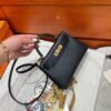CK89 Black Mini Kelly 19CM Bag Epsom Leather Gold Hardware Dubai UAE