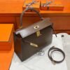 CK18 Etoupe Kelly 32CM Box Leather Gold Hardware Top Quality Hermes Factory