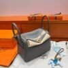 0L Gris Meyer Hermes Lindy 26CM Clememce Leather Gold Hardware Full Handmade