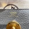 0L Gris Meyer Hermes Lindy 26CM Clememce Leather Gold Hardware Full Handmade