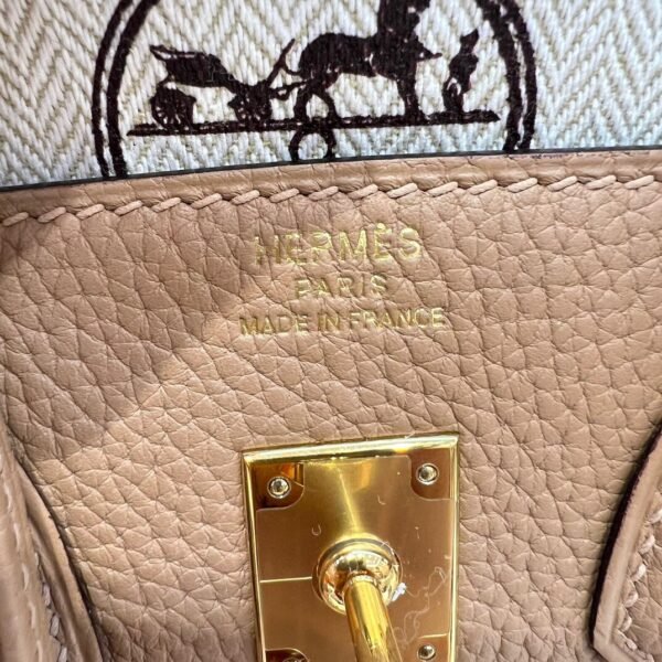 0M Chai Hermes Birkin 25CM Bag Togo Leather Gold Hardware Full Handmade