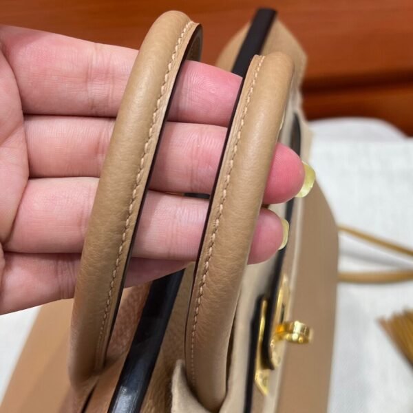 0M Chai Hermes Birkin 25CM Bag Togo Leather Gold Hardware Full Handmade
