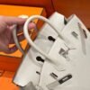 CK10 Craie Hermes Birkin 25CM Bag Togo Leather Silver Hardware Full Handmade