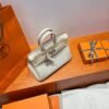 CK10 Craie Hermes Birkin 25CM Bag Togo Leather Silver Hardware Full Handmade