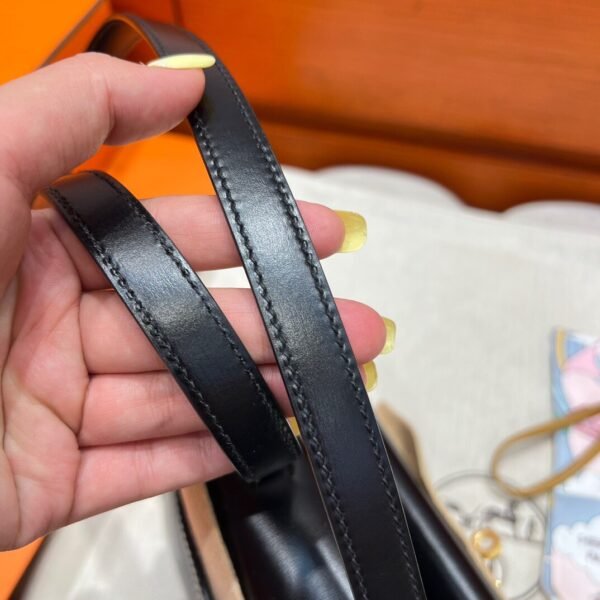 CK89 Noir Hermes Kelly Desordre 20 Box Leather Gold Hardware Full Handmade Top Quality