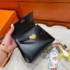 CK89 Noir Hermes Kelly Desordre 20 Box Leather Gold Hardware Full Handmade Top Quality