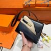 CK89 Noir Hermes Kelly Desordre 20 Box Leather Gold Hardware Full Handmade Top Quality