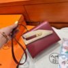 55 Rouge H Hermes Kelly Desordre 20 Box Leather Gold Hardware All Handmade