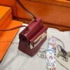 55 Rouge H Hermes Kelly Desordre 20 Box Leather Gold Hardware All Handmade