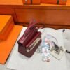 55 Rouge H Hermes Kelly Desordre 20 Box Leather Gold Hardware All Handmade
