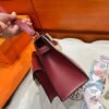 55 Rouge H Hermes Kelly Desordre 20 Box Leather Gold Hardware All Handmade