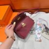 55 Rouge H Hermes Kelly Desordre 20 Box Leather Gold Hardware All Handmade