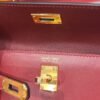 55 Rouge H Hermes Kelly Desordre 20 Box Leather Gold Hardware All Handmade