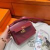 55 Rouge H Hermes Kelly Desordre 20 Box Leather Gold Hardware All Handmade