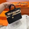 CK89 Noir Hermes Birkin 25CM Bag Togo Leather Gold Hardware All Handmade