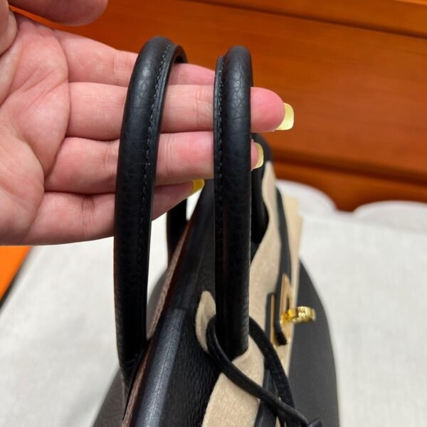 CK89 Noir Hermes Birkin 25CM Bag Togo Leather Gold Hardware All Handmade