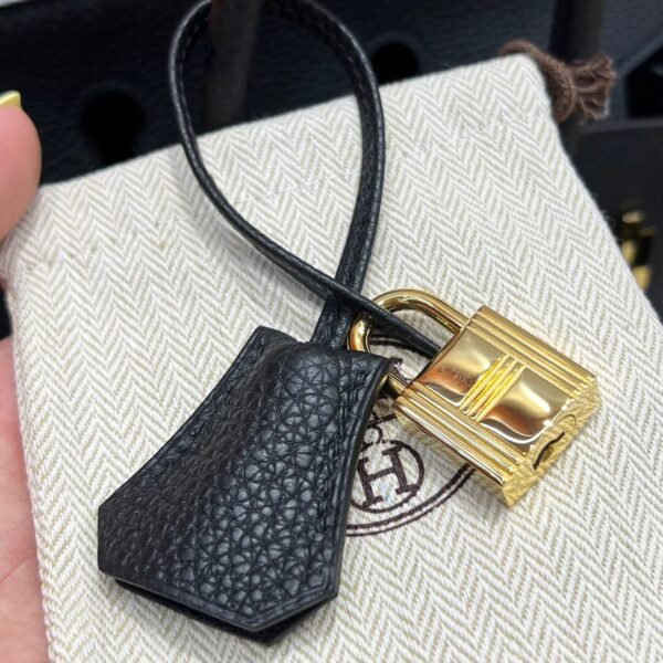 CK89 Noir Hermes Birkin 25CM Bag Togo Leather Gold Hardware All Handmade