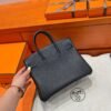 CK89 Black Hermes Birkin 25CM Bag Togo Leather Silver Hardware Full Handmade