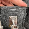 CK89 Black Hermes Birkin 25CM Bag Togo Leather Silver Hardware Full Handmade
