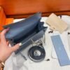T0 Blue Brume Hermes Kelly Danse Bag Evercolor Leather All Handmade Gold Hardware