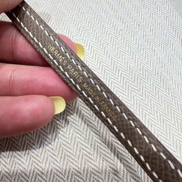 CK18 Etoupe Hermes Mini Kelly 19CM Epsom Leather Gold Hardware All Handmade
