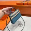 75 Blue Jean Hermes Mini Kelly 19CM Epsom Leather Gold Hardware All Handmade