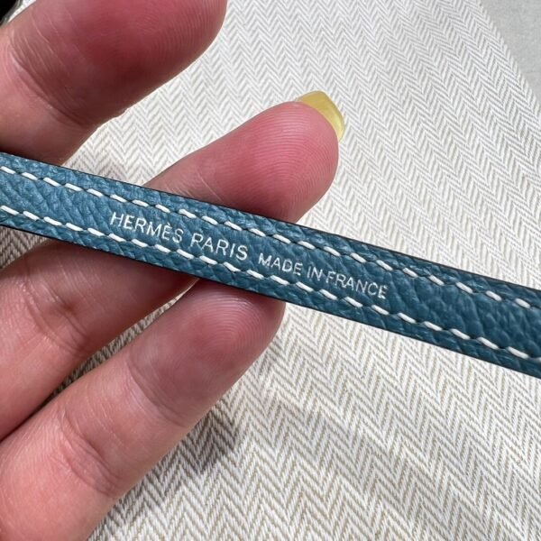 75 Blue Jean Hermes Mini Kelly 19CM Epsom Leather Gold Hardware All Handmade