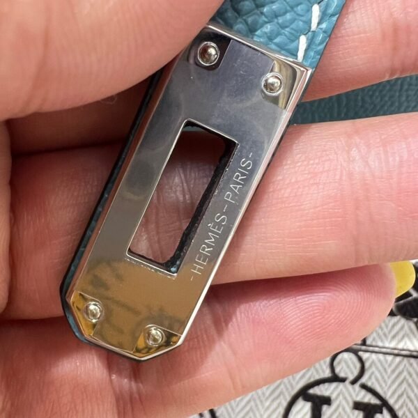 75 Blue Jean Hermes Mini Kelly 19CM Epsom Leather Gold Hardware All Handmade