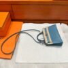 75 Blue Jean Hermes Mini Kelly 19CM Epsom Leather Gold Hardware All Handmade