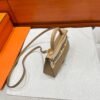 4B Biscuit Hermes Mini Kelly 19CM Chever Leather Gold Hardware All Handmade