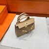4B Biscuit Hermes Mini Kelly 19CM Chever Leather Gold Hardware All Handmade