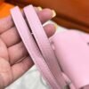 3Q Rose Sakura Hermes Constance 19CM Miroir Bag Chever Leather Silver Hardware All Handmade