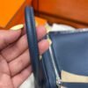 7P Blue De Presse Hermes Lindy 26CM Bag Clememce Leather Silver Hardware All Handmade