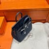 7P Blue Depresse Birkin 25CM Togo Leather Silver Hardware Full Handmade