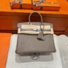 18 Etoupe Birkin 25CM Togo Leather Silver Hardware Full Handmade