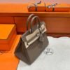 18 Etoupe Birkin 25CM Togo Leather Silver Hardware Full Handmade