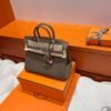 18 Etoupe Birkin 25CM Togo Leather Silver Hardware Full Handmade