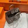 18 Etoupe Birkin 25CM Togo Leather Silver Hardware Full Handmade