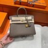 18 Etoupe Birkin 25CM Togo Leather Gold Hardware Full Handmade