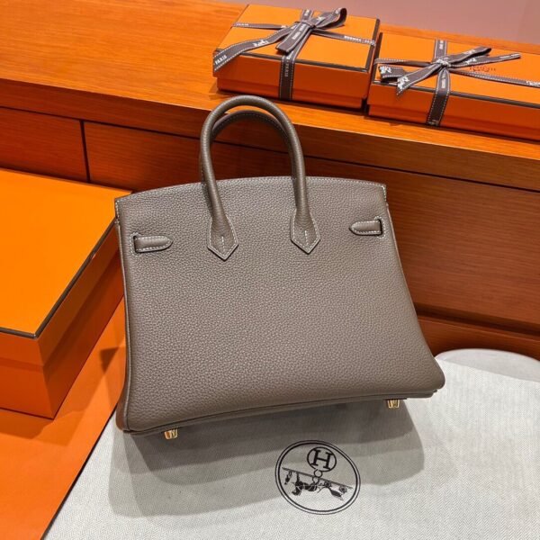 18 Etoupe Birkin 25CM Togo Leather Gold Hardware Full Handmade