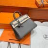 8F Etain Birkin 25CM Togo Leather Silver Hardware  Full Handmade