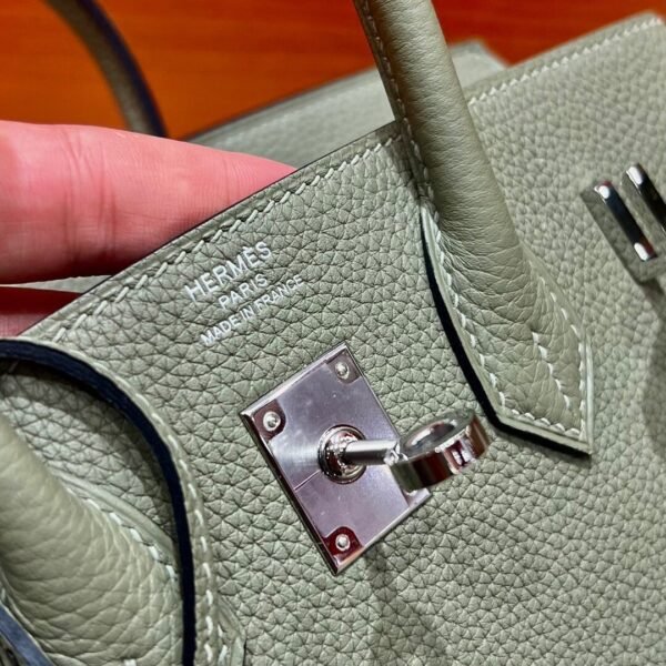 Q1 Sauge Biekin 25CM Togo Leather Silver Hardware Full Handmade
