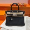CK89 Black Birkin 30CM Togo Leather Silver Hardware Full Handmade