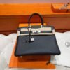 CK89 Black Birkin 30CM Togo Leather Silver Hardware Full Handmade